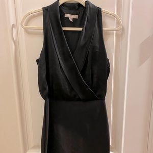 BANANA REPUBLIC Dress | Sleeveless Drape Front Cocktail Dress | Black | 2P